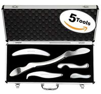 MYOFASCIAL TOOLS Pro - 5 Piece Tool Kit with Medical Grade Stainless Steel IASTM IAFM FAKTR Tools. Physical Therapy Set for Soft Tissue Mobilization. Myofascial Release