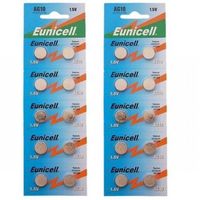 20 AG10 1.5V Alkaline Batteries - Replaces SR1130, SR54, SR1131, 389, 390 But. by Eunicell