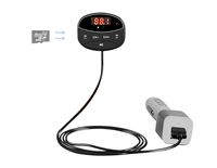 Bluetooth FM Transmitter for Car Wireless, Bluetooth FM Modulator Radio Adapter with Hands-free Calling & USB Charger for iPhone X 8 7 6s 5s se, Samsung Galaxy S8+ s7 s6 edge Note 8 6 5 Android