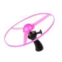 Waymine Colorful Pull String UFO LED Light Up Flying Saucer Disc Kids Toy