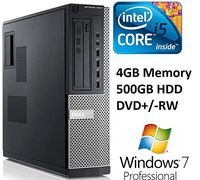 Dell Optiplex 7010 Business Desktop Computer, Intel Core i5 Quad Processor, 4GB DDR3 RAM, 500GB HDD, DVD+/-RW, Windows 7 Professional (Certified Refurbished)