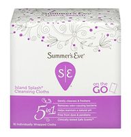 Summer's Eve Cleansing Cloths | Island Splash|16 Count | Pack of 12 | pH-Balanced, Dermatologist & Gynecologist Tested