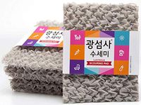 Harooliving 3 Packs Gwangsumsa Scouring Pad Luster Scrubber Dishwash Cloth Kitchen Sponges Made in Korea