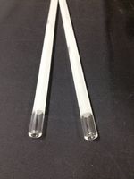Glass Straws- Set of Two Frosted Drink/stir Straws Your Choice of Color (white)