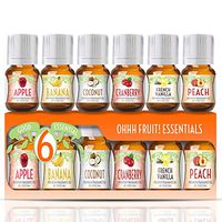 Fragrance Oils Set of 6 Scented Oils from Good Essential - Banana Oil, Cranberry Oil, Apple Oil, Coconut Oil, French Vanilla Oil, Peach Oil: Aromatherapy, Perfume, Soaps, Candles, Slime, Lotions!