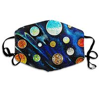 NiYoung Space Art Dustproof Earloop Mouth Cover for Women Men, Pollen Cleaning Climbing Half Face Mouth Cover - Adjustable Elastic Band