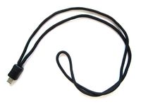 Micro USB Lanyard Neck Strap Holder for Blackberry HS700 , HS500 , HS300 / HS-700 HS-500 HS-300 Wireless Bluetooth Headset Headsets + Black Sea International Logo Good Quality Micro Fiber Cleaning Cloth (random color)