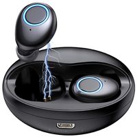 VersionTECH. True Wireless Earbuds Bluetooth 5.0 Earphones with Built-in Mic Portable Charging Case IPX5 Waterproof, Stereo Hi-Fi in-Ear Headphones for Gym Running Sports Music iOS Android Smartphone