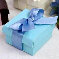 Efavormart 100 Boxes Turquoise 2 pcs Favor Boxes Bridal Shower Party Favor Gift Container 2 1/2 x 1 1/2 inch
