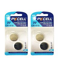 CR1616 3V Lithium Coin Cell Batteries For Car Remote (4pc 2cards)