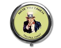 Uncle Sam Motivational Have You Taken You Pill Today Quotes Pill Box Case Trinket Box Vitamin Holder Medicine Box Mint Tin Gifts For Gift