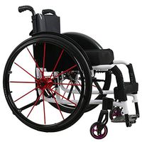 Drive Lightweight Sports Wheelchair with Handbrakes and Quick Release Rear Wheels Shock Absorber Trolley,White
