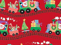 Holiday Kids - Santa Express Gift Wrap 18"x833' Gift Wrap Full Ream Roll (1 roll) - Wraps -X6191F18