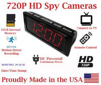 SecureGuard HD 720p Onn Clock Large Display Alarm Clock Radio Spy Camera Covert Pinhole Hidden Nanny Camera Spy Gadget