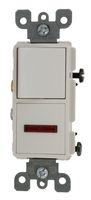 Leviton 5626-W 15 Amp, 120 Volt, Decora Single-Pole / Neon Pilot AC Combination Switch, Commercial Grade, Grounding, White