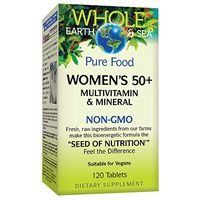 Whole Earth & Sea from Natural Factors, Women's 50+ Multivitamin & Mineral, Vegan, 120 Tablets (60 Servings)