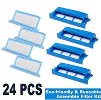 Medihealer Filters 24 Packs: Need Assemble Filter into Reusable Frame Kit - 4 Assembled Filters + 8 Ultra-fine + 8 Foam - Pollen & Hypoallergenic -Premium Replacement Filter Supplies by Medihealer