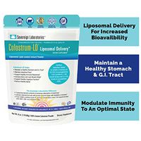 Proprietary Liposomal Colostrum Powder - Immune & Digestive Support I Eases Leaky Gut I Gluten-Free, Lactose-Reduced I 1500% More Bioavailability I 34 Servings - Sovereign Laboratories - 6 oz Plain