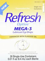 Refresh Optive Mega-3 Lubricant Eye Drops, 30 Single (Pack of 2)