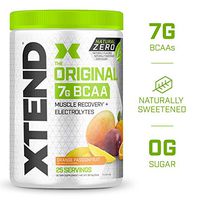 XTEND Natural Zero BCAA Powder Orange Passionfruit | Free of Artificial Sweeteners, Flavors, and Chemical Dyes | Post Workout Drink with Amino Acids | 7g BCAAs for Men & Women | 25 Servings
