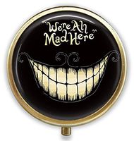 Smile Custom Round Bronze Pill Box Pocket 2.1 inches - 3 Compartments Pill Box/Pill Case Pocket