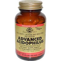 Solgar, Advanced Acidophilus, 100 Veggie Caps - 2pc