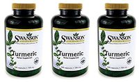 Swanson Premium Brand Turmeric Whole Root Powder 720 mg, 240 Capsules, 3 Count