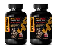 Male Testosterone Supplements - Super MACA Premium Blend - Extra Strength - maca Root All Natural - 2 Bottles 120 Capsules