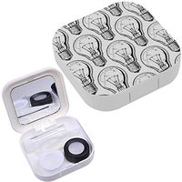 Portable Contact Lens Case Box Travel Kit Mirror + Bottle + Tweezers Container Holder [ Incandescent Light Bulbs ]