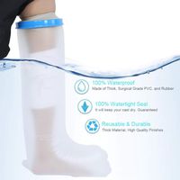 Waterproof Leg Cast Protector for Shower Bath, Adult Leg Cast Covers Keep Casts Bandages Totally Dry Sleeve Bag Covers to Broken Hand, Wrist, Fingers, Wounds, Burns (Adult Leg Cast Cover Long)