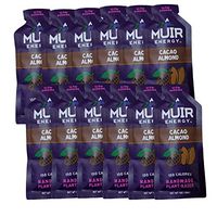 MUIR Energy Cacao Almond, Slow Burning Real Food Nutrition. (12, 1oz Packs)