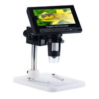 LCD Digital Microscope, Pevor 4.3 inch 500X-1000X Magnification USB Microscope Magnifier with 8 Adjustable LED Light Rechargeable Handled Microscope Camera for Children, Lab, Edu, Naturalist