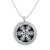 Paw Paw House Aromatherapy Essential Oil Diffuser Necklace Floating Charm Locket Pendant Stainless Steel (5103-2)