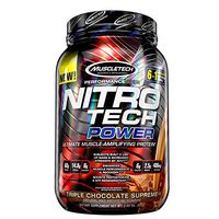 MuscleTech Nitro Tech Power Whey Protein Powder Musclebuilding Formula, Triple Chocolate Supreme, 2 Pounds