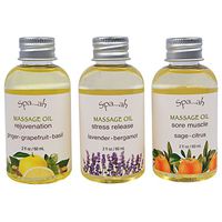 Smith & Vandiver Spa.ah, Massage Oils Sampler, 3 Piece Set, 2 fl oz (60 ml) Each