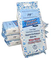 Premium Formulations Shower Solutions - Adult Bathing Wipes, Extra Large and Extra Thick, 40 Wipes (4 packs of 10 count)