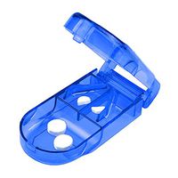 ❤️Jonerytime❤️Pill Cutter Splitter Half Storage Compartment Box Medicine Tablet Holder HS88 (Blue)