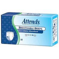 Attends Extra Absorbent Breathable Briefs, X-Large, Pack/20