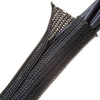 Wirecare F6 - Self Wrapping Braided Sleeving - 1/2 - Black 10 ft piece