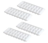 Kitch Easy Release White Ice Cube Tray, 16 Cube Trays (Pack of 4)