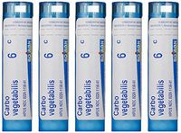 Boiron Carbo Vegetabilis 6C (Pack of 5), Homeopathic Medicine for Bloating and Gas
