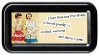 Friendship Based on Alcohol, Shenanigans, Sarcasm Funny Retro Tampon Case