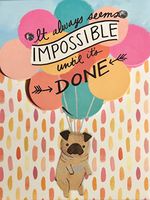 Molly & Rex Mini Pocket Notepad with Highlights, Impossible Balloons Pug 61617