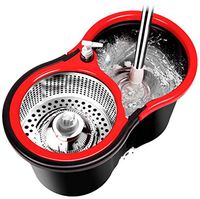 LWLGXF 360° Floor Magic Spin Mop Bucket and Rotating Dry Heads with 2 Heads or 6 Heads for Hardwood Floor Cleaning,2