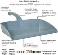 Vikan 56605 Dust Pan, Polypropylene, 13-25/64", White
