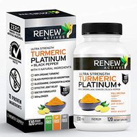 Renew Actives Turmeric Curcumin Supplement: Extra Strength Turmeric Platinum + Supplement with 95% Curcuminoids, Ginger and Bioperine Black Pepper - Inflammation and Joint Pain Relief - 120 Capsules