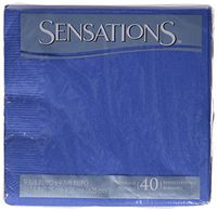Sensations Beverage Napkin True Blue, 40 ct