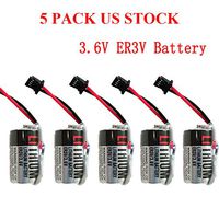 JZSP-BA01 3.6V ER3V 1000mAh PLC Lithium Battery for Toshiba PLC CNC Machine US Stock (Pack of 5)