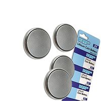 HQRP 4-Pack Coin Lithium Battery for Hand held Minn Kota Controller + HQRP Coaster