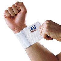 Pack of 2 Elastic Wrist Bandages (White; One Size Fits Most; 3x20in)